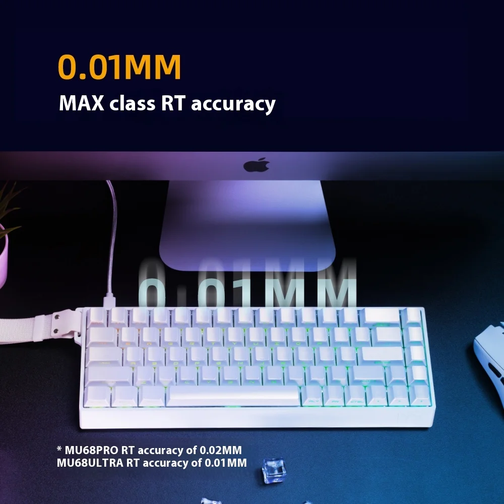 MU68Pro Ultra IYX All Aluminum 8K E-sports Game Magnetic Axis Keyboard 0.01mm Mechanical 68 Key Valorant Laptop Office Christmas