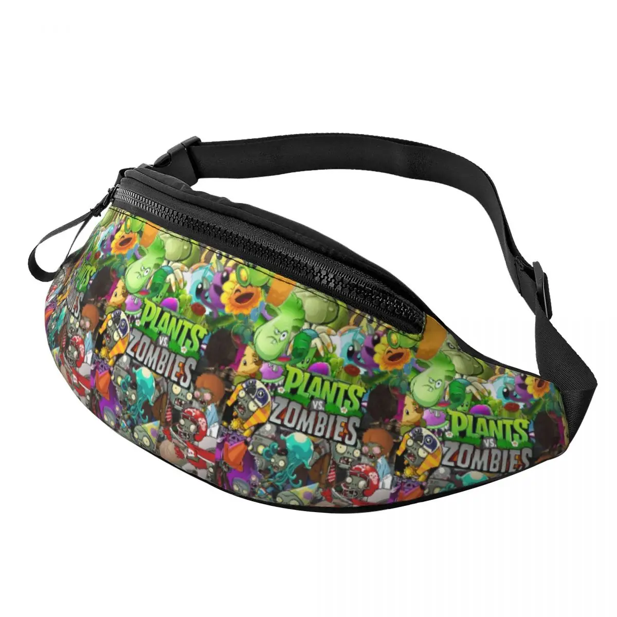 

Custom Plants Video Game Zombies Fanny Pack for Women Men Cool Play Gaming Crossbody Waist Bag Cycling Camping Phone Money Pouch