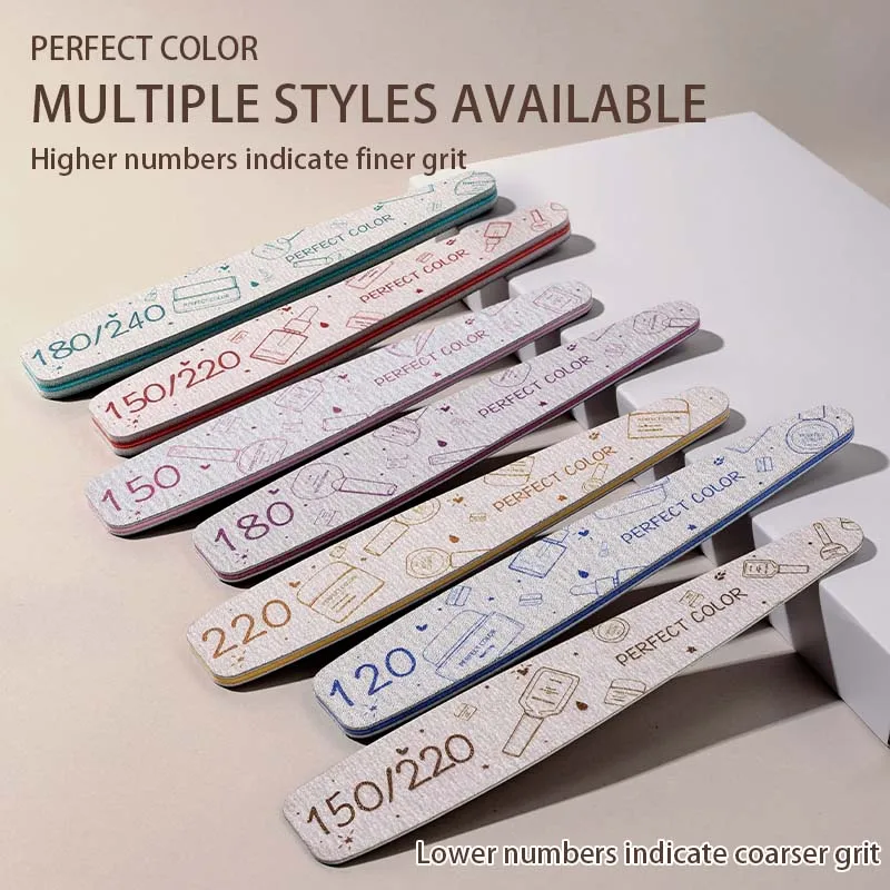 완벽한 색상, 네일 파일, 네일 버퍼, 손톱용 에머리 보드, 네일 도구, 네일 기술자 필수품, 내성발톱 치료, 세척 가능