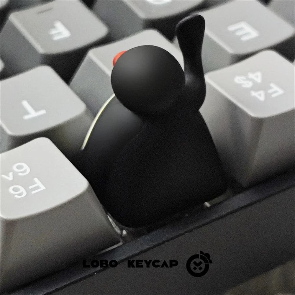 Pingu Penguin – clavier mécanique personnalisé, Design de dessin animé, capuchons de touches de remplacement, matériau en résine Esc, cadeaux périphériques personnalisés