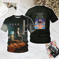 Popular Rock Rush 3D Print T-shirts Summer New Men Women Hip Hop Trend Short Sleeve TShirt Street Loose Casual Oversized Y2k Top