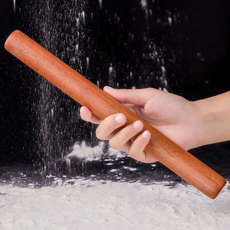 25/30/50/60cm Natural lacquerless rolling pin solid wood Baking Dumpling Pie Pastry Noodles Ebony Wood Rolling Pin Baking tools