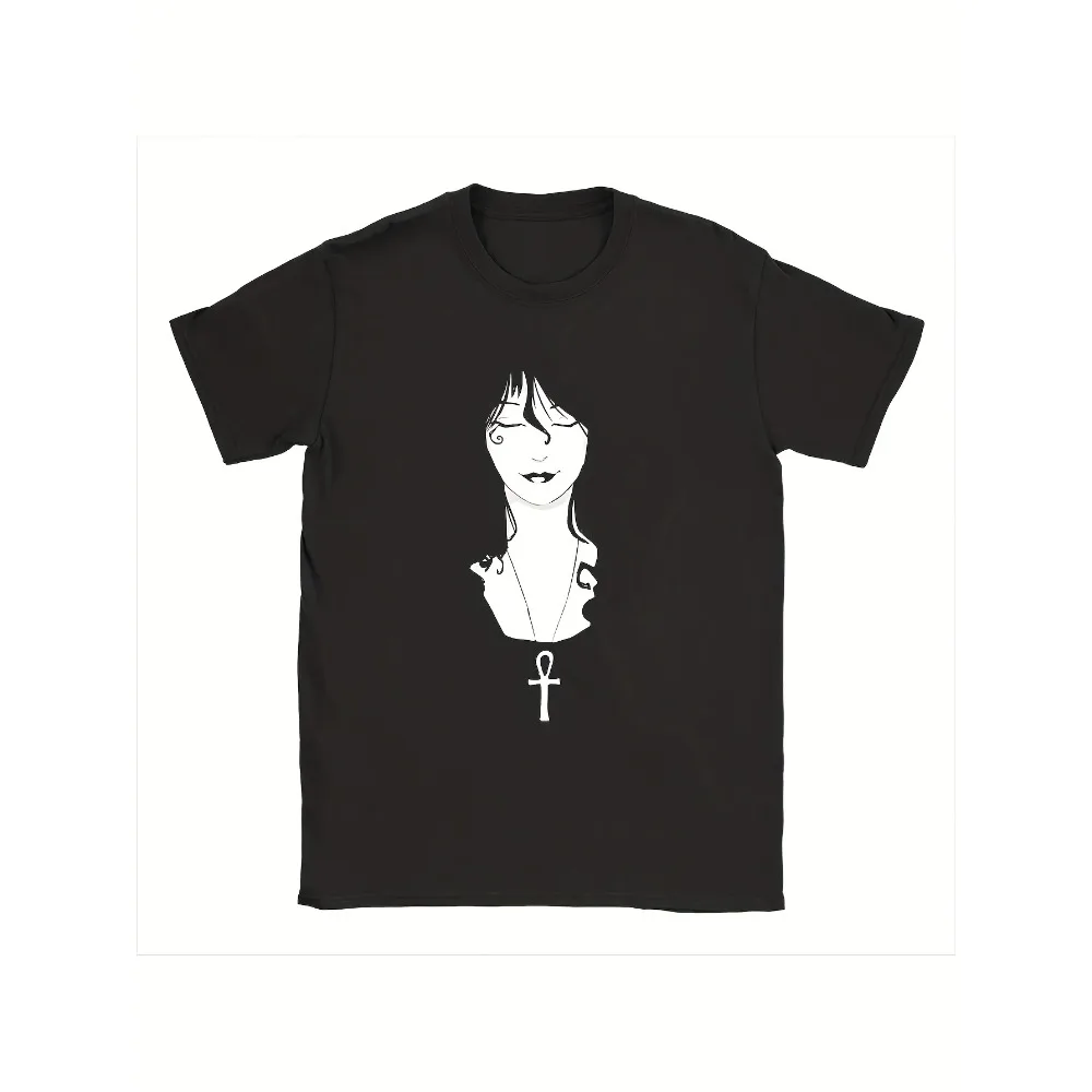 Men's Minimalist Death Sandman Cartoon T-Shirt - Endless Death Pattern Loose Street Style Casual Crew Neck Black Top