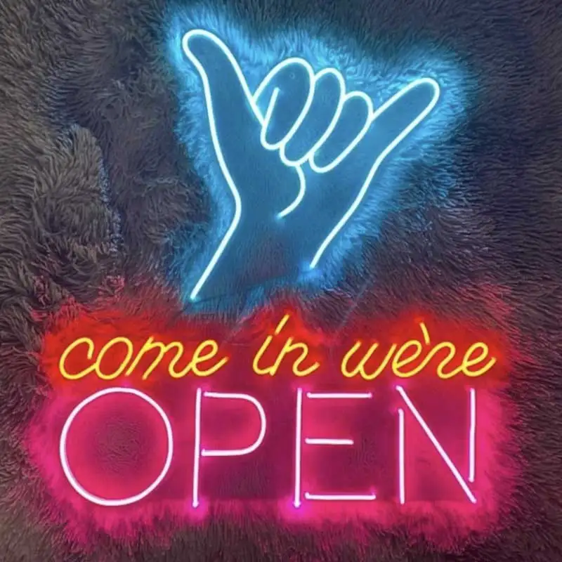 

Opening LED Neon Sign Custom Letters Pattern Pvc/Acrylic Advertising 110-240V Business Shop Open 24 Hours Neon Light