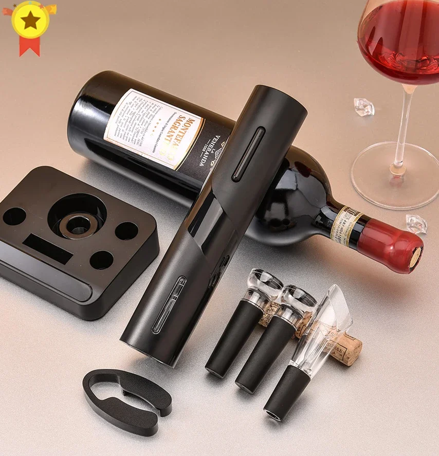 Electric Wine Bottle Opener Corkscrew Foil Cutter Set Automatic Bottle Opener for Wine Kitchen gadgets Can Rechargeable Opener