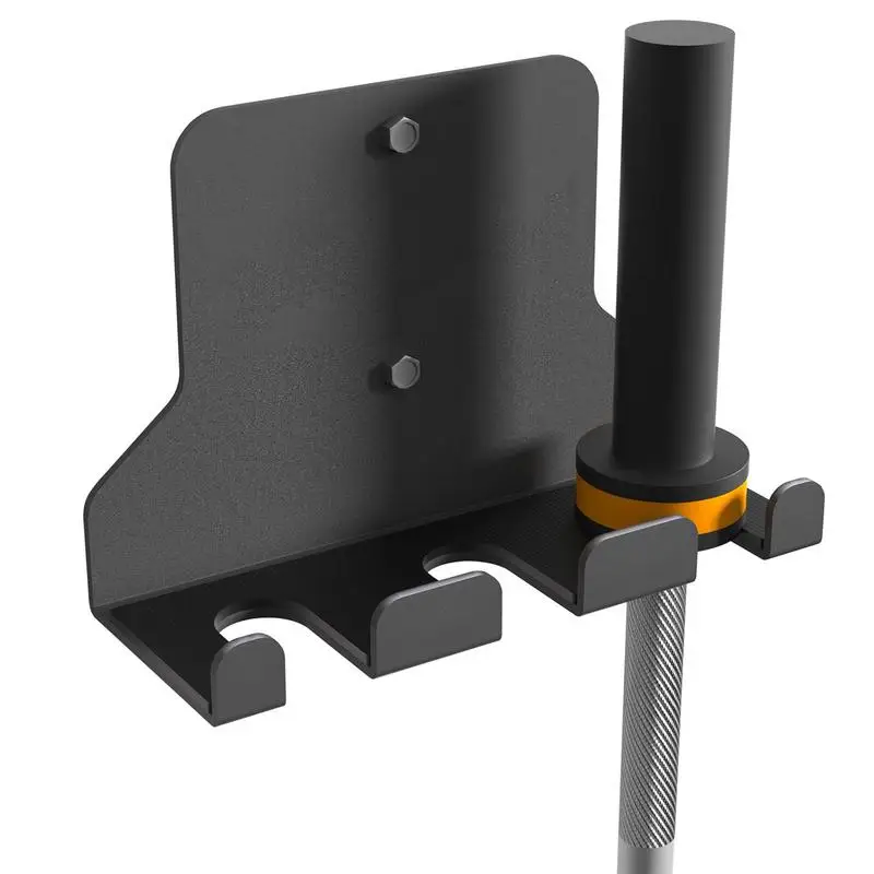 Barbell Rack Wall Mount Vertical Gym Barbell Holder Gym Bar Holder Wall-Mounted Space-Saving Powder Coated Holder For Durability