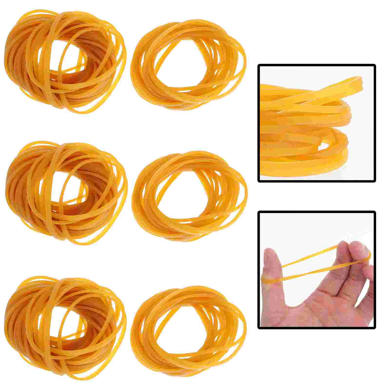 

580 Pcs Rubber Band Ring Strong Girls Hair Rings Multifunction Elastic Bands Fixed Orange Wide