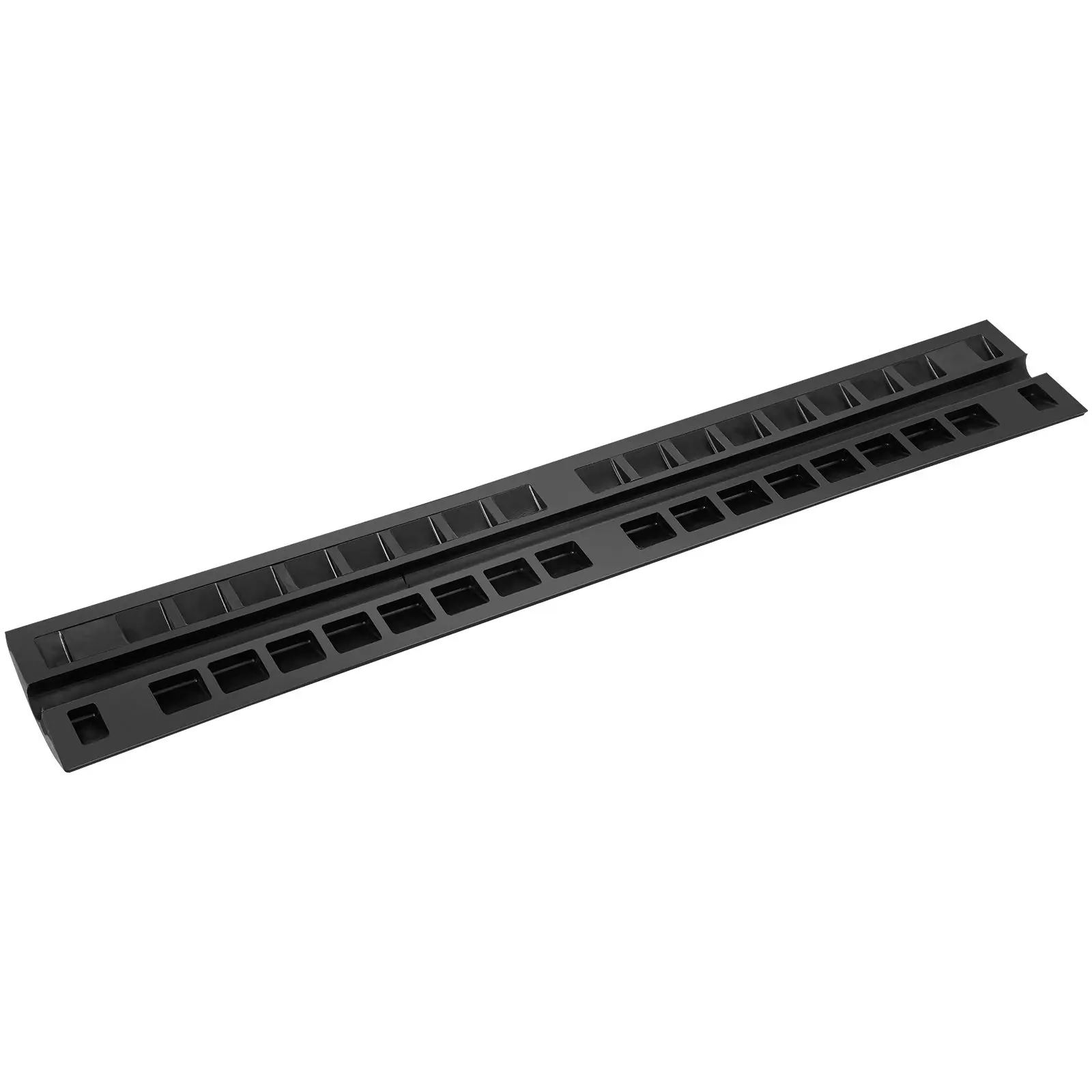 3.28 ft Cable Protector Ramp, 4 Pack of 1 Channel, 18000 lbs/axle Capacity Heavy Duty Rubber Speed Bumps, Floor Cord Cable Prote