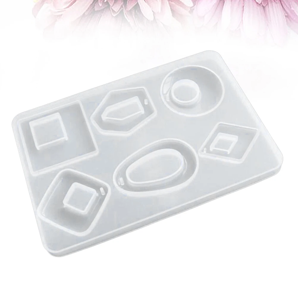 1 قطعة DIY صنع المجوهرات كريستال الايبوكسي قطرة قالب من السيليكون غير لاصق سهلة التنظيف قابلة لإعادة الاستخدام قلادة قلادة القرط الأبيض #1