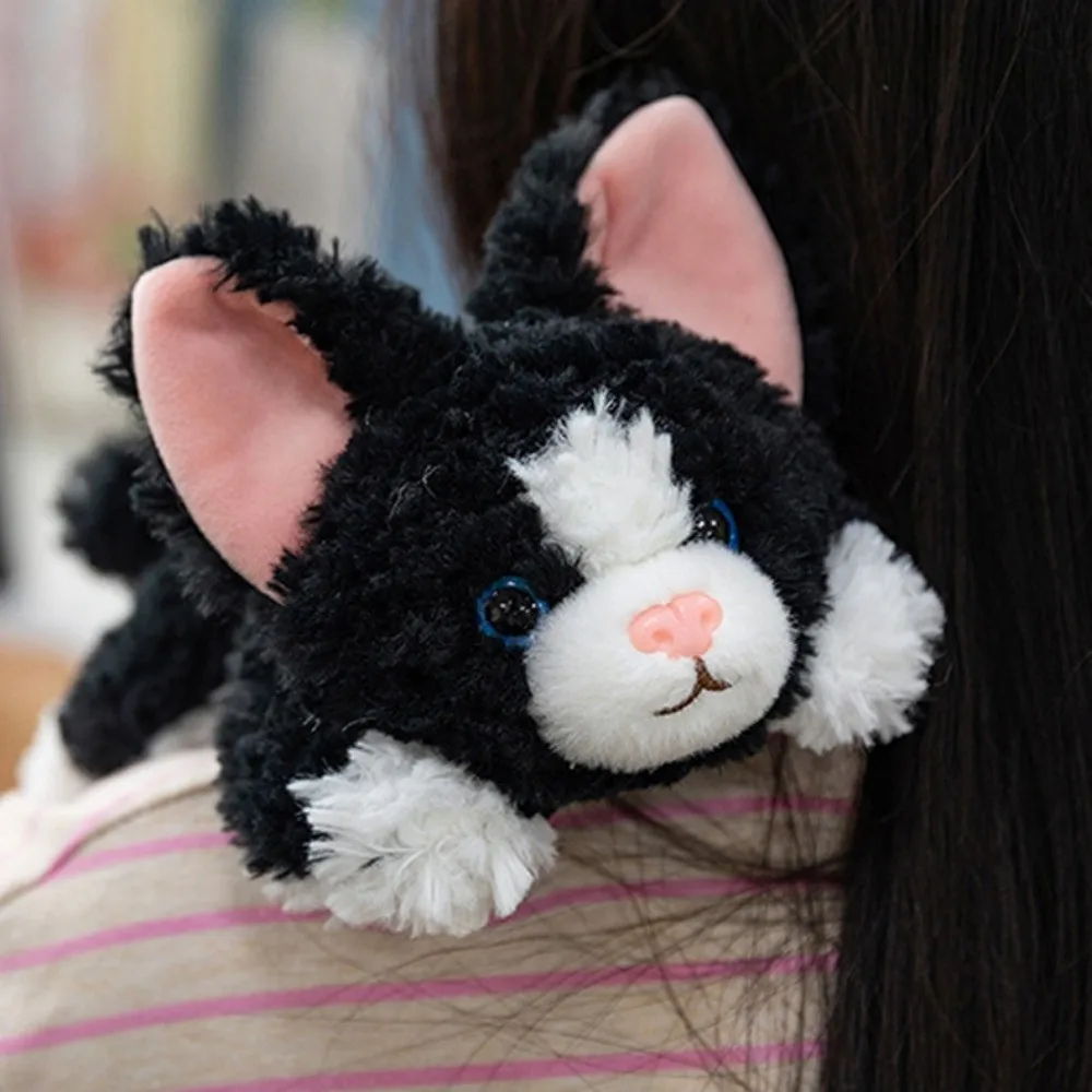 Wrist Pad Curly Cat Doll Pendant Fluffy Animal Curly Cat Plush Toy Keychain Comfort Cartoon German Curly Cat Plush Doll