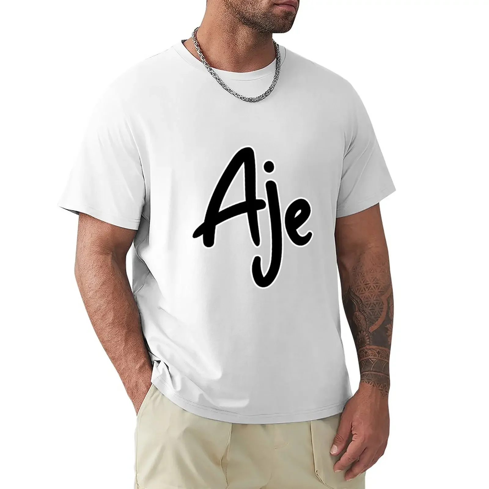 Aje Women Shirt boys whites heavyweights aesthetic clothes men white Summer fashion New Arrival Cotton Short Sleeve heavyweight