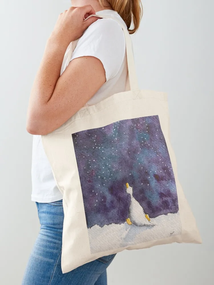 Star gazing Duck Tote Bag cute pouch bag Shopper shopping bag logo