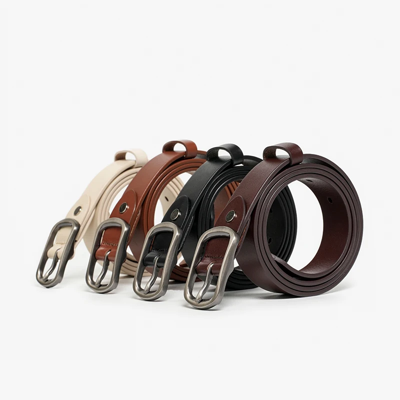 BEAUTODAY Casual Belt Women Cow Leather Gold Square Buckle Waistband Ladies Jeans Dress 2024 Spring Accessories Handmade A91104 — zdjęcie 3