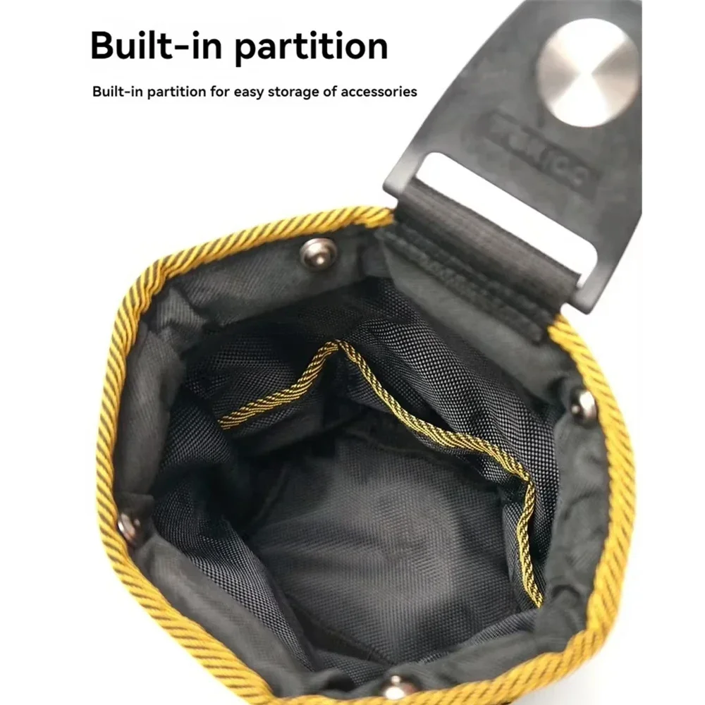 Torba na narzędzia Etui na narzędzia do obróbki drewna Elektryk Mechanik 1680D Obrotowa, szybko zawieszana torba na narzędzia do paznokci Mężczyzna Prezent Organizer narzędzi — zdjęcie 5
