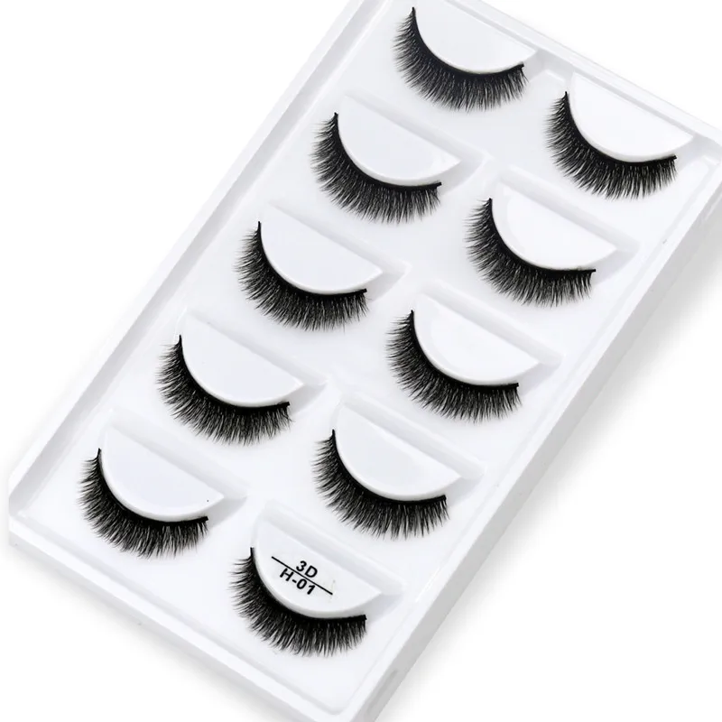5 Pairs 3D Mink False Eyelashes H13, Soft Eyelash Extension Natural Eyelashes Makeup Lashes Wholesale G800, G806