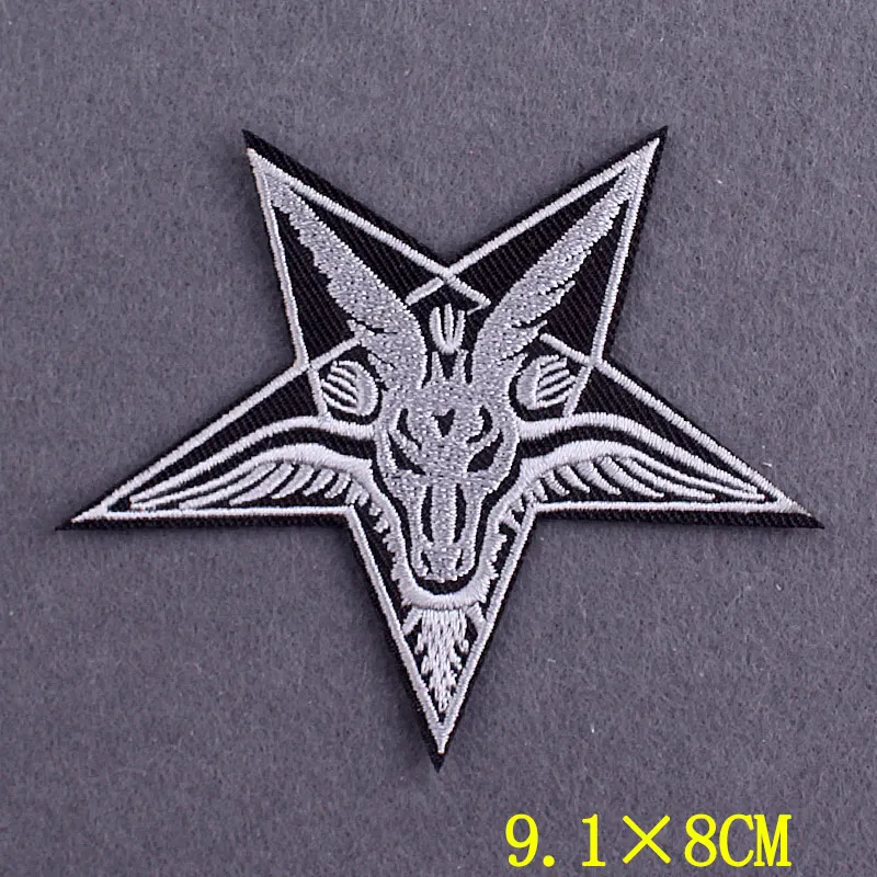 Devil Patch Iron On Patches For Clothing Thermoadhesive Patches On Clothes DIY Gothic Embroidery Patch Stripe Badges On Backpack