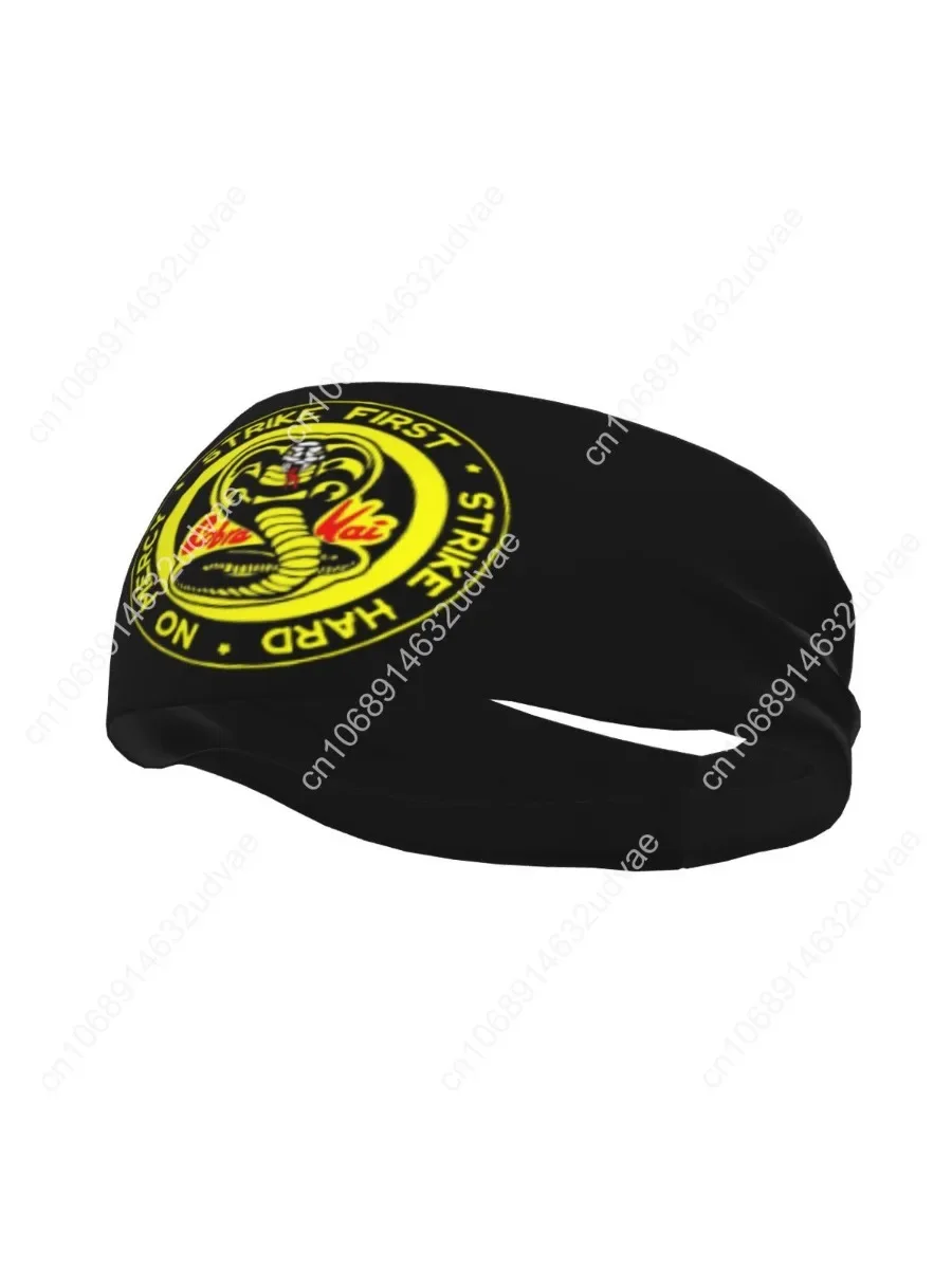 

Cobra Kai Karate Kid Snake Logo Women Sweatband Headband Non Slip Bike Cycling Running Hair band Judo Dojo Miyagi Daniel Bandage