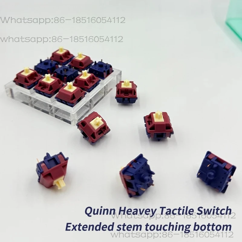 Gateron Quinn Switch 5 Pin RGB Heavy Tactile Nylon POM DIY Customized For Mechanical Keyboard Switches Pre Lubed