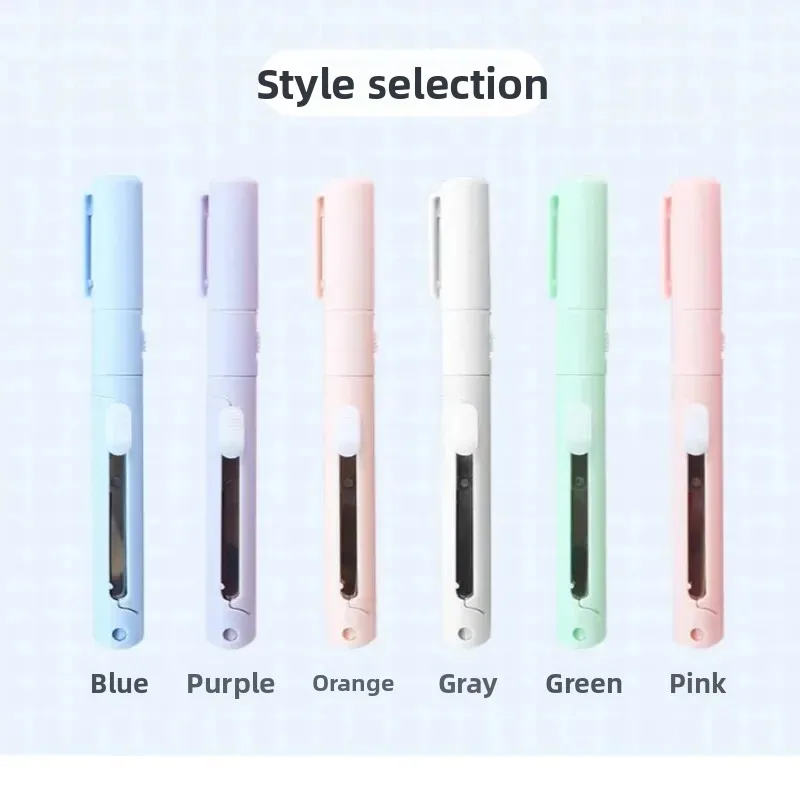 القلم نمط مقص القرطاسية الإبداعية البسيطة للطي طالب الفن مقص القلم نمط غطاء طالب ورقة قطع مقص المحمولة