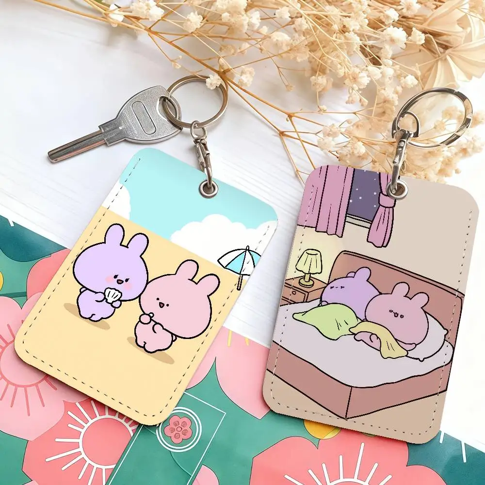 

Держатель карты Asamimichaan Asleep Asamim подходит для студенческого автобуса, метро, банковского зала и брелка для предотвращения потери