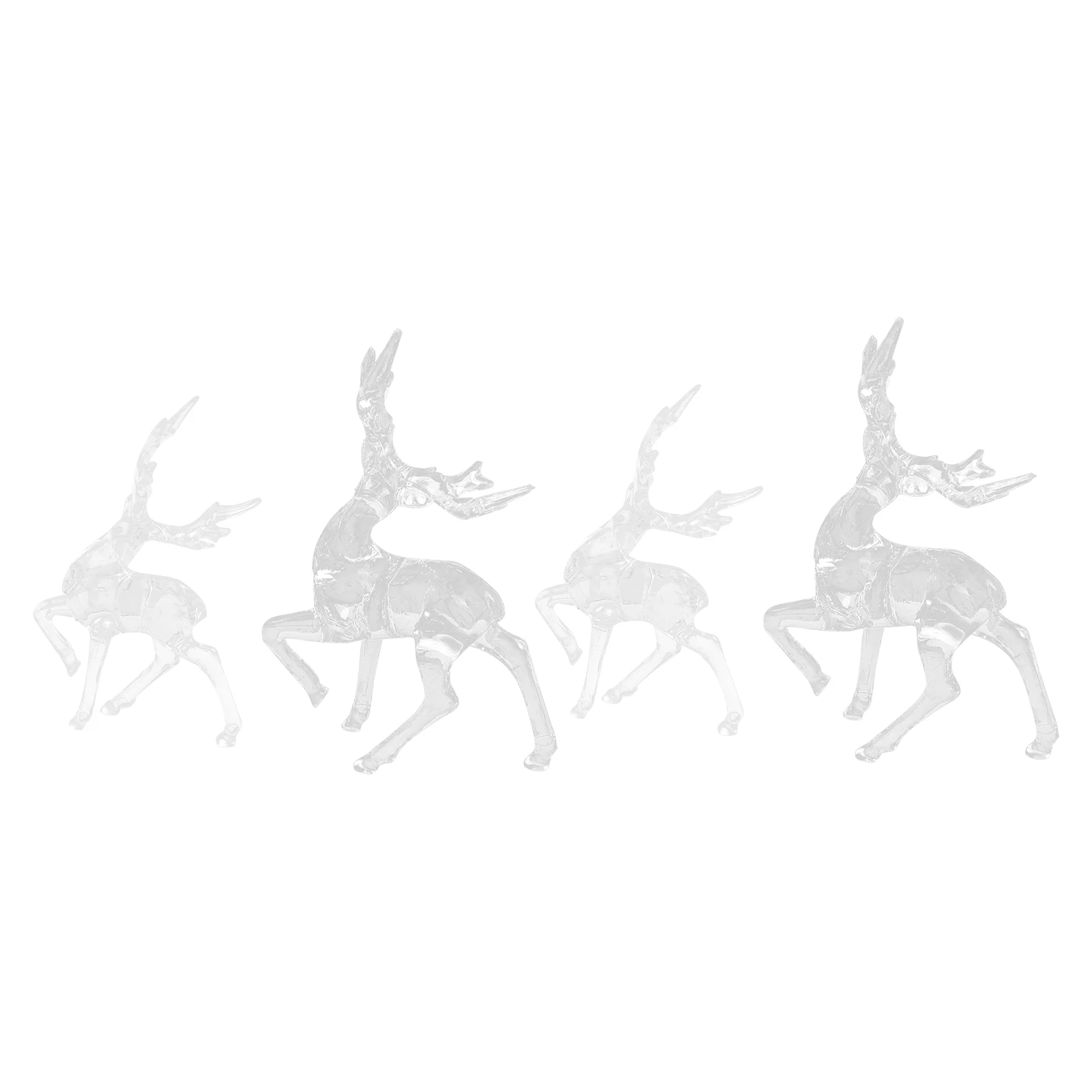 

4 Pcs CrystalAcrylic Deer naments for Hanging Christmas Tree Decorations Xmas Gifts Safe Sturdy House Bedroom Decor
