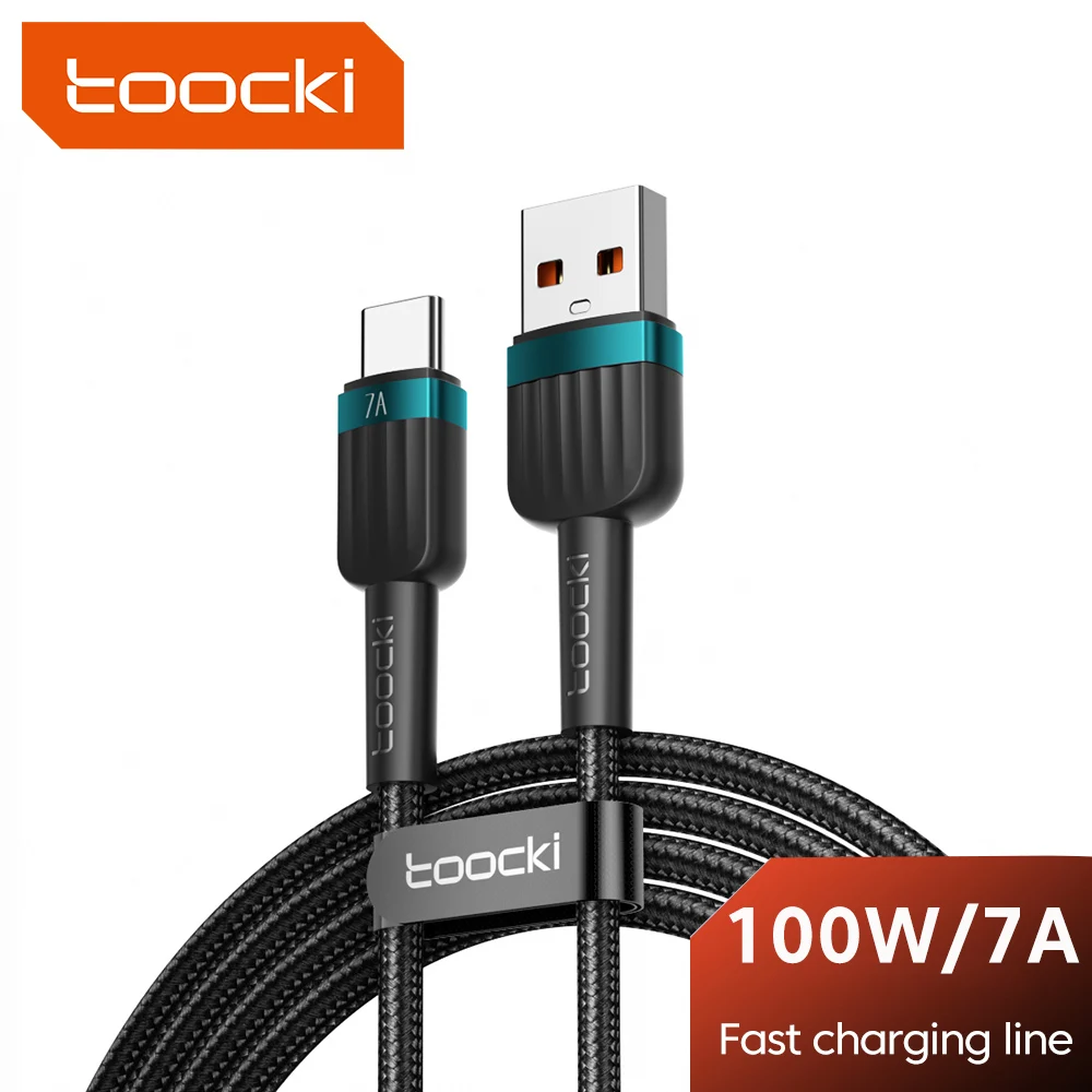 Toocki 7A USB Cable USB C Cable for Huawei P50 P40 100W Fast Charge Charging Charger Type C Data Cord for Xiaomi 12 Poco Samsung