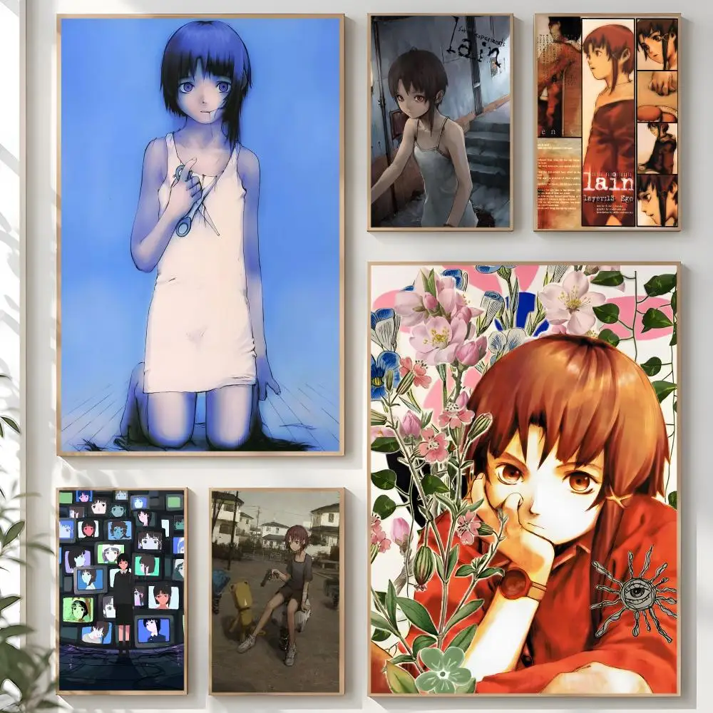 Serial Experiments Lain Anime Movie Poster Creative Room Art For Dorm Bedroom Study Apartment Home Gift