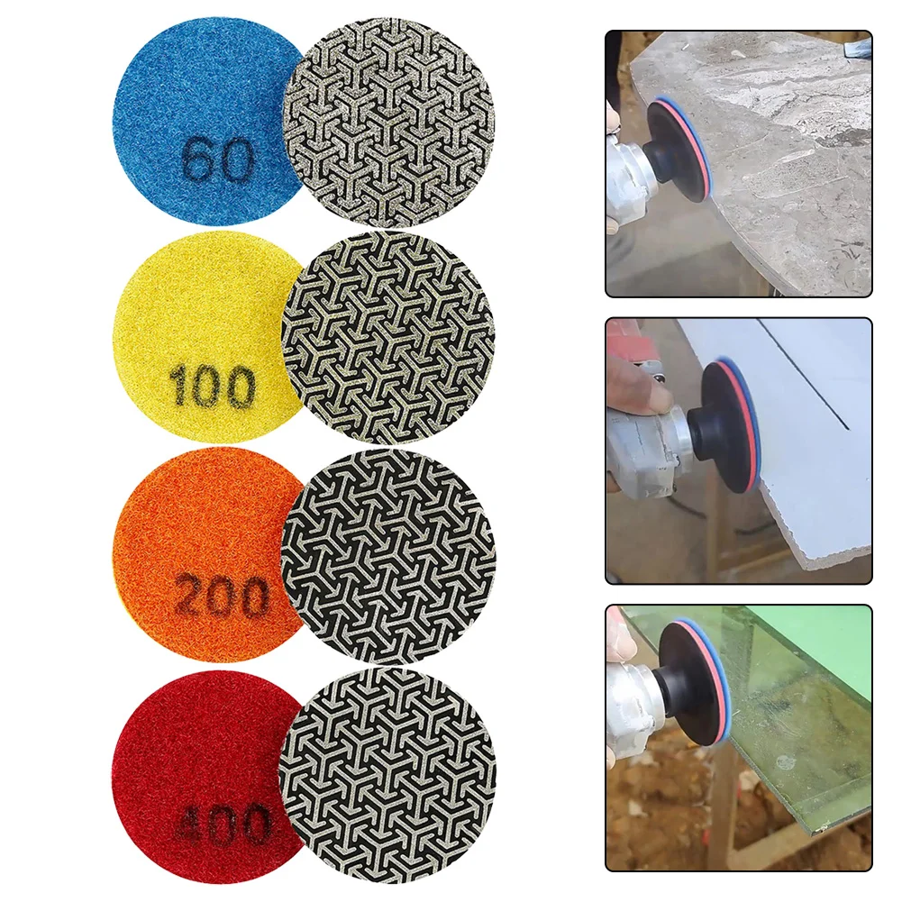 

50mm 2Inch Electroplated EmeryDry Polishing Pad For Granite Marble Sanding Disc Emery Electroplated Polishing Pad