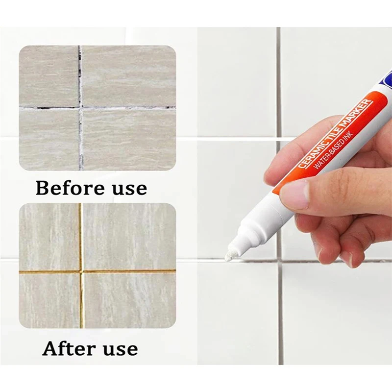 3/6Pcs Tile Marker Tile Grout Repair Tile Grout RepairTiles Marker Joint Feeding Pen Tiles Paint Pen Erasable Whiteboard Marker