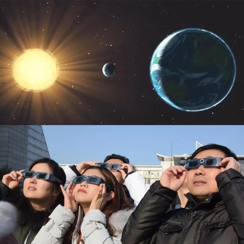 Kính mặt trời 57QF để xem mặt trời trực tiếp màu sắc toàn động cho thanh thiếu niên trưởng thành