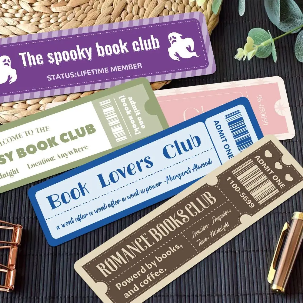 30pcs Creative Book Lovers Bookmark Waterproof Rectangular Reading Book Clip DIY Gift Pagination Mark School Office Supplies