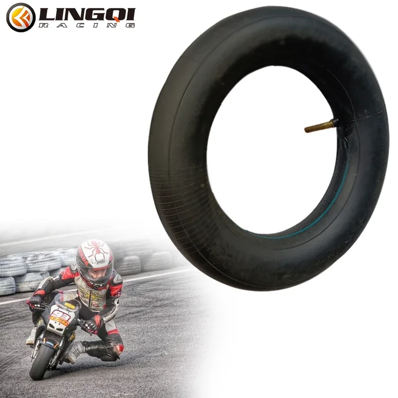 

LYNNCHI Motorcycle 3.00-10 3.50-10 Inch Bent Valve Stem Inner Tube Black Rubber Tire For Tricycle ATV Off Road Moped Go Kart