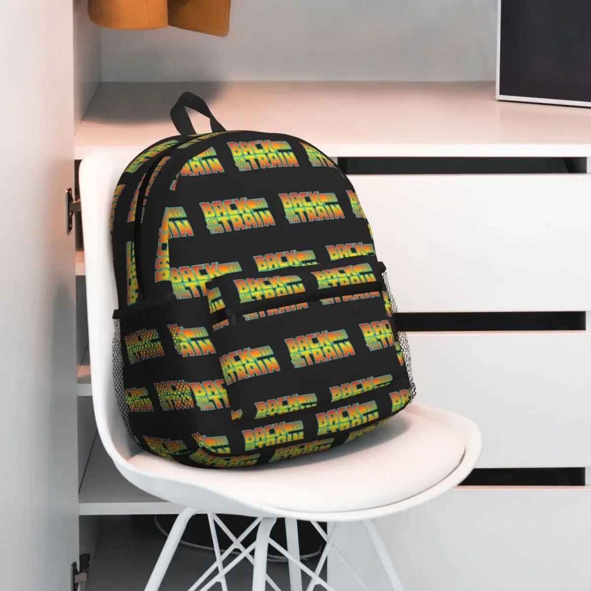 Retro Back To The Future Student Backpack School Bag Hiking Travel Daypack for Boys Girls Fashion Bookbag Shoulder Bags