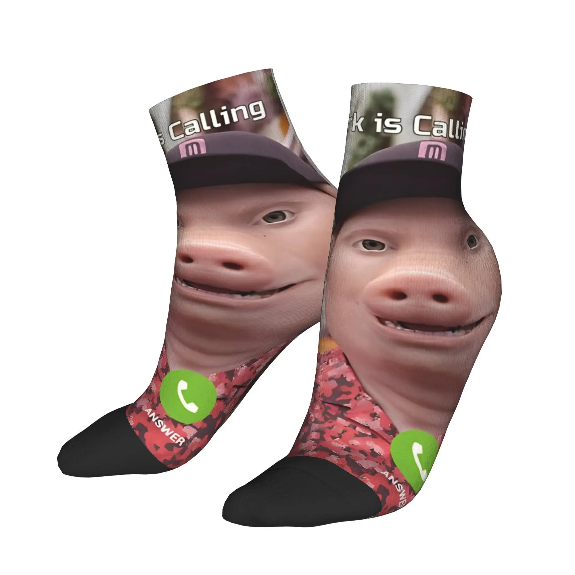 

Adults Men Socks John pork is calling Stockings Winter Kawaii Breathable Socks Custom Running Anti Sweat Socks