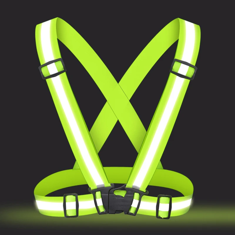 Cycling Safety Highlight Reflective Vest Night Running Jogging Work Security Reflective Straps High Visibility Reflective Vest