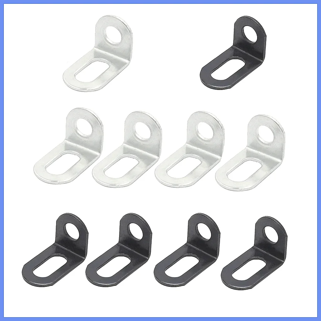 5x Stainless Steel Corner Brackets L Shape 90 Degree Right Angle Metal Plates with 2 Mounting Holes for Furniture Repair, Cab