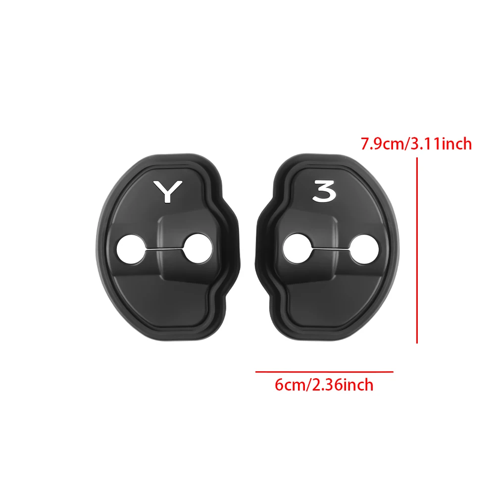 4Pcs Silicone Door Lock Protector Set Sticker For Tesla Model 3 Highland Model Y Juniper Standard LAUNCH Protection Cover Shell