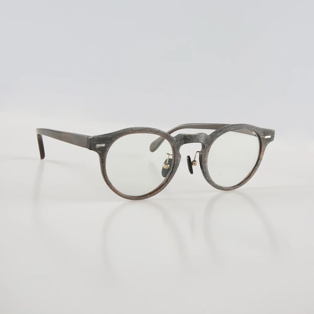 

Eyeglass Frames Unique Round Optical Lenses Eyeglasses Vintage Rough Handmade Buffalo Horn Prescription Man Glasses Frames
