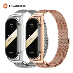 For Mi Band 10 9 8 Strap Metal Wristband for Mi Band 10 Bracelet Smart Watch Replacement Correa Mi band 9 8 7 6 5 4 3 Strap