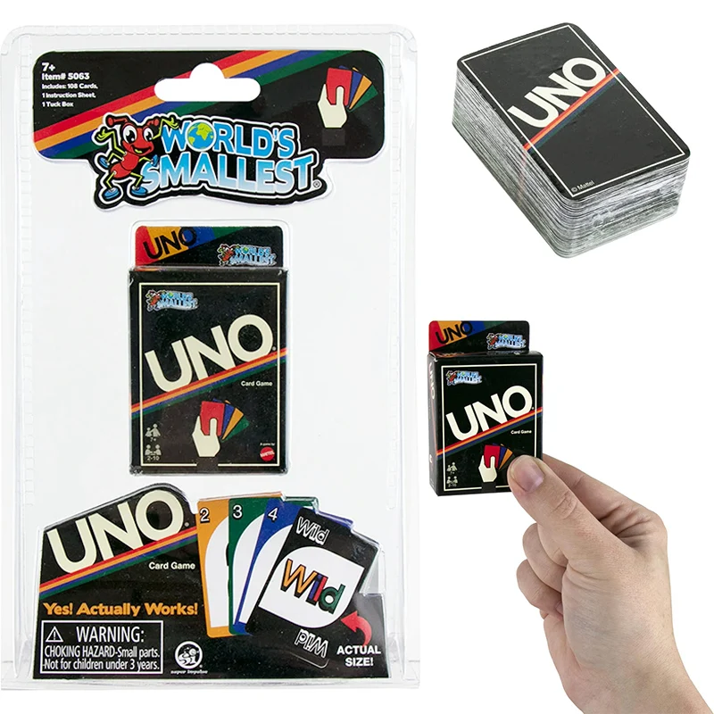 Uno Retro การ์ดเกม World's ขนาดเล็กรวม 108 ใบ 1 แผ่นคําแนะนํา 1 Tuck Box เด็ก Christmas Party โปรดปราน