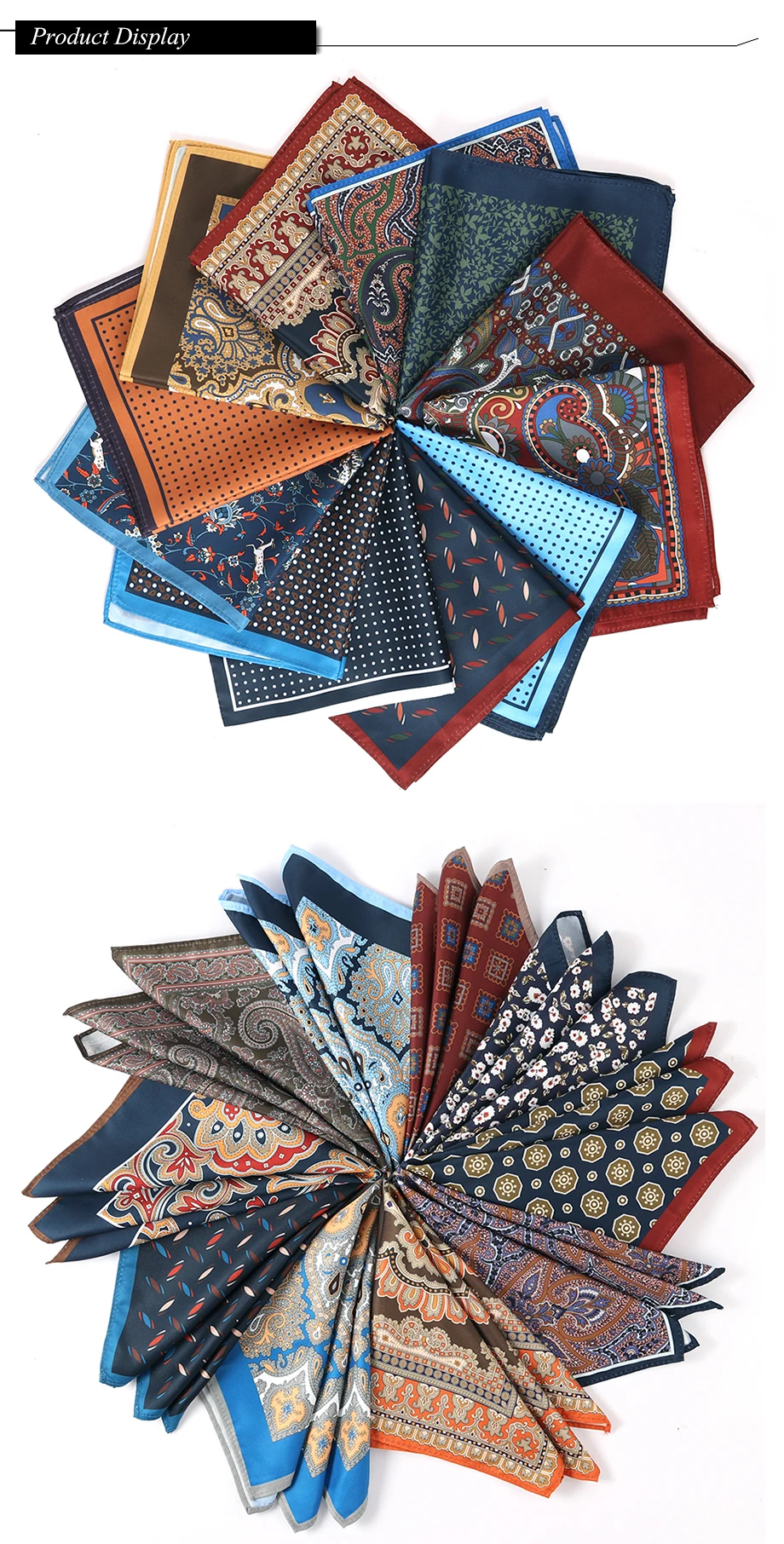 Neue Männer Einstecktuch Taschentuch Zubehör Paisley Dot Vintage Business Anzug Taschentuch Brust Schal 30*30 cm Geschenk – Detail 5
