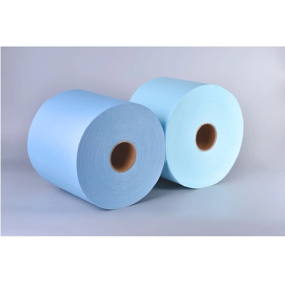 4 Rolls of 56g Industrial Wipes 25x38cm, 500 Sheets/Roll(3.65kg)Non-Woven Fabric Clothes for Clean Room