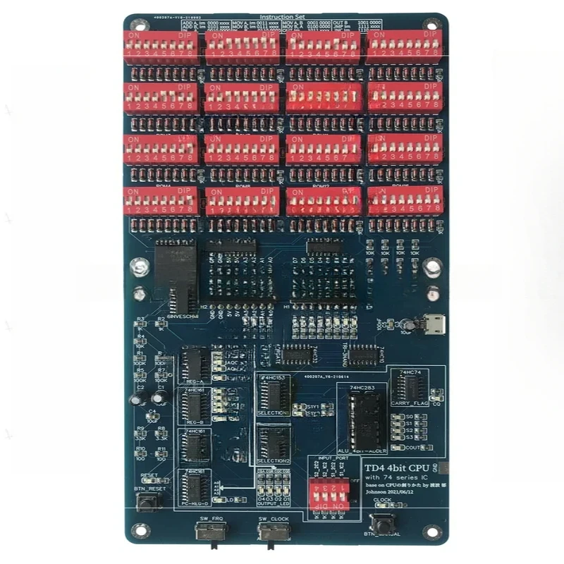 4Bit TD4 Self-Made Introduction 74 Series Chip LogicDesign CPU Operating Principle Learning