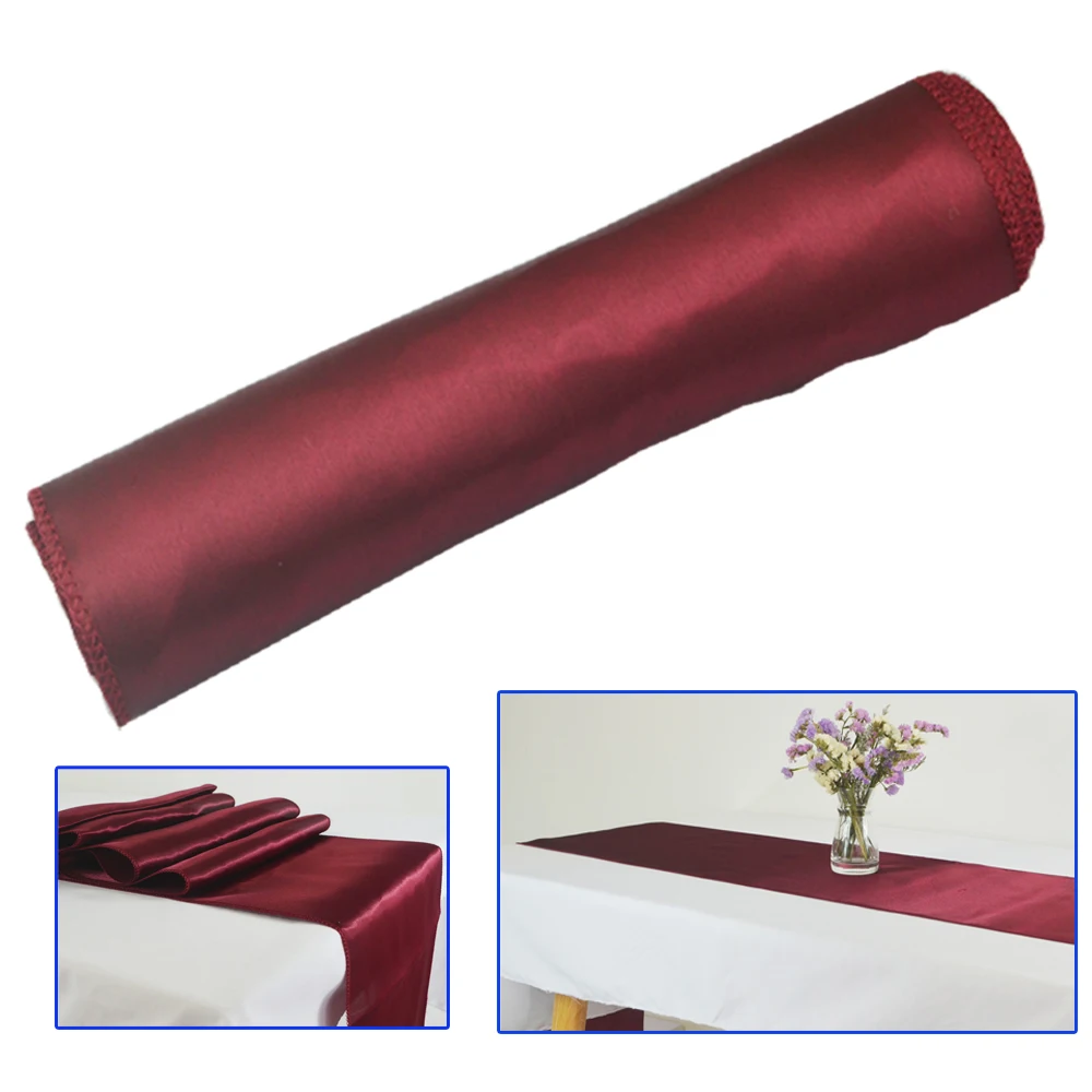 30x180cm Satin Table Runner Christmas Decoration Home Dinning/Tea/Coffee Table Cover Birthday Country Wedding Party Decors