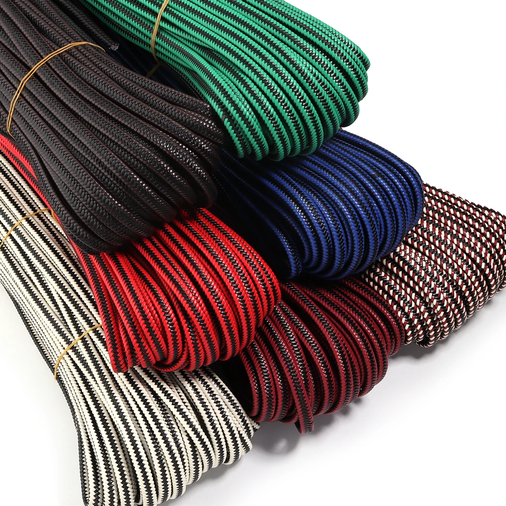 2Yards/lot 11mm Braided Genuine Leather Cords Colorful Flat Leather Rope For DIY Craft Bracelet Jewelry Making Accessories