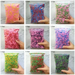 4-6mm 13g  Rainbow Assorted Color Polystyrene Styrofoam Filler Foam Mini Beads Balls For Slime Filler DIY Decoration Accessories