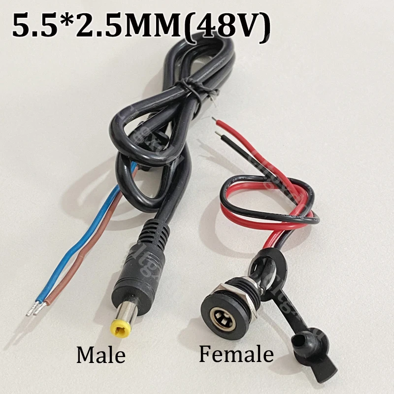 Cltgxdd DC-Stromanschluss Stecker/Buchse 5,5 * 2,1 / 5,5*2,5mm DC-Ladebuchse zur Panelmontage mit Mutter und wasserdichter Abdeckung – Detail 17