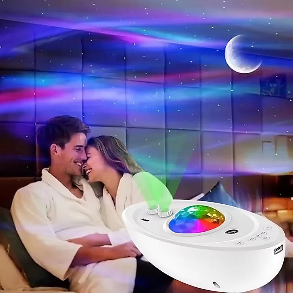 Starry Sky Projector Aurora Night Light with Music Speaker for Galaxy Projector for Bedroom Decor Kids Gift