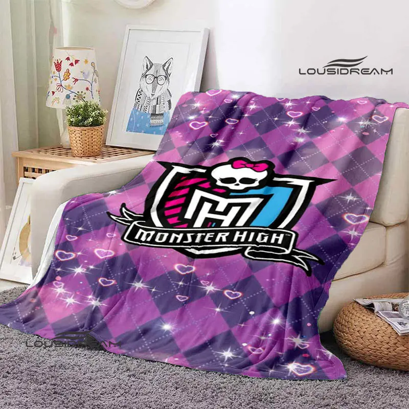 Monster High Anime printing blanket warm blanket Flange blanket Soft and comfortable blanket Home travel blanket birthday gift