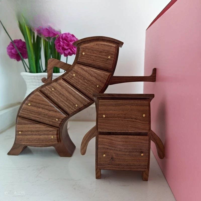 Mini miniature wall dong waist cabinet desktop jewelry storage six point baby house furniture